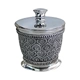 nu steel Beaded Heart Cotton Swab/Cotton Container