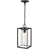 Millennium Lighting Wheatland 1 Light Outdoor Hanging Lantern Powder Coat Black 13 Inch Black Matte Under 6 Inches