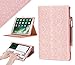 iPad Pro 10.5 Case, WWW [Luxury Laser Flower] Premium PU Leather Case Protective Cover with Auto Wake/Sleep Feature for iPad Pro 10.5 Pink