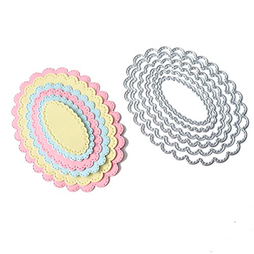 WYSE Oval Metal Cutting Dies Set for Scrapbooking Card Making Decoration(oval)