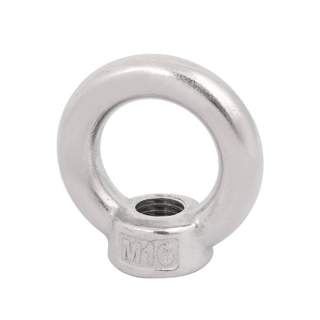 sourcingmap Lifting Eye Nut M16 Female Thread 316 Stainless Steel Round Shape for Rope Fitting Pack of 1