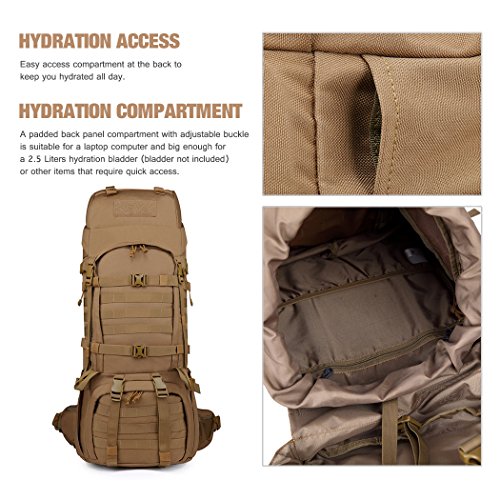 Mardingtop 65+10L/65L Internal Frame Backpack Tactical Military Molle