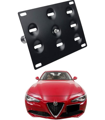 Alfa Romeo Red Text Only - Italy Flag Lower Carbon Fiber License Plate Frame Alfa Romeo Red Text Only - Italy Flag Lower Carbon Fiber License Plate Frame
