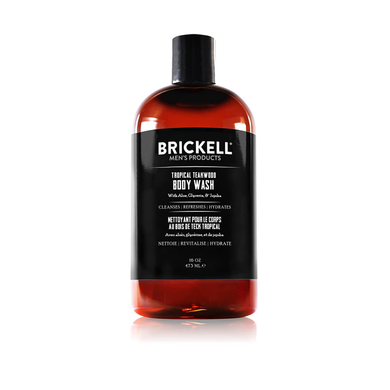 Brickell Men's Invigorating Body Wash for Men, Natural and Organic Deep Cleaning Shower Gel with Aloe, Glycerin, and Jojoba Oil, Sulfate Free