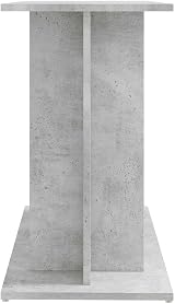 vidaXL Engineered Wood Aquarium Stand Concrete Grey 3-Tier Display view 6