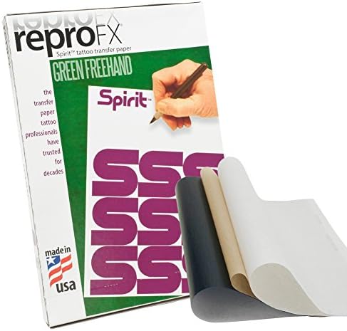 ReproFX Spirit Green Sheet Freehand Tattoo Stencil Transfer Paper 8.5" x 11" Pack of 50