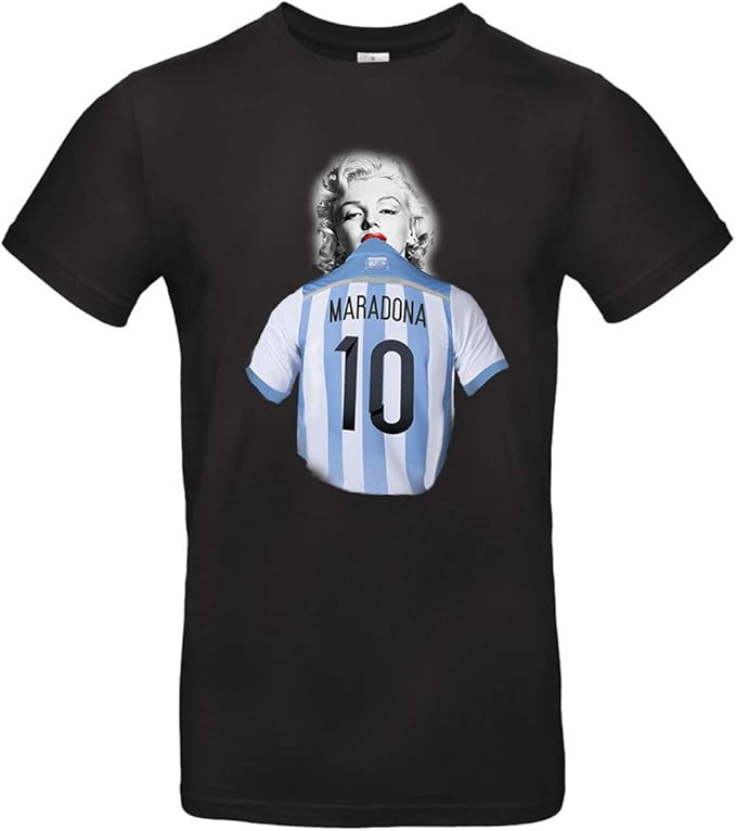 Amazon.com: TsForYou T-Shirt Maradona Marilyn: Clothing