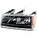 2004-2012 Colorado/Canyon Black Replacement Headlights w/Signal Lights Set Pair L+R 2005 2006 2007 2008 2009 2010 2011