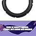 Zerone 10inch Perforated Rubber Speaker Edge Surround Ring, Subwoofer Surround Ring Replacement Parts for Speaker Repair or DIY (Black)
