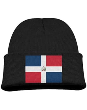 Flag Of The Dominican Republic Kid's Hats Winter Funny Soft Knit Beanie Cap Children Unisex