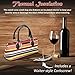Primeware Wine Clutch Bag (Thermal Insulated) Trendy Women's Carry Tote | Holds Red & White 750mL Bottles | Trendy Fashion | Incl. Portable Waiter-Style Corkscrew