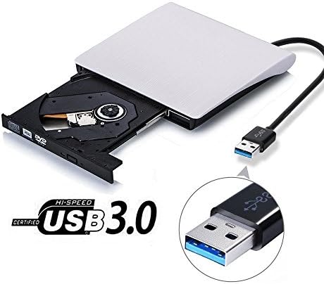 DVD Burner USB 3.0 External DVD Drive InsReve Ultra Portable CD Drive CD RW/DVD RW/CD ROM/ DVD ROM Writer/Rewriter/Burner for Laptops, Desktops, Notebooks Mac, Macbook Pro Air iMAC, White