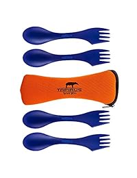 Tapirus 4 Azul Spork Set to go   Durable y sin bpa