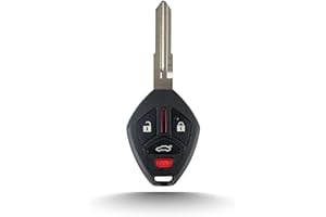 RemoteMatch Car Entry Remote Key Fob Uncut Transponder Ignition Key Control Replacement Fit for 2008-2017 Mitsubishi Lancer O