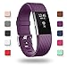 POY Replacement Bands Compatible for Fitbit Charge 2, Classic Edition Adjustable Sport Wristbands