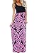 OURS Women's Casual Sleeveless Maxi Dresses Loose Floral Long Maxi Dresses with Pockets