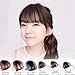 HAIQUAN Hair Bang Human Hair Clip in Bangs Flat Bangs Fashion Fringe Hair Extension (Flat Bangs, Natural Black)