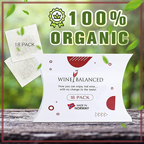Wine Balanced Norway's Secret! Organic Wine Filter! 18 Pack No More