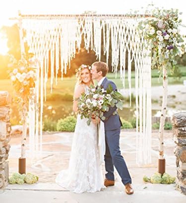 Stunning Handmade Yarn Macrame Wedding Backdrop by The House Phoenix