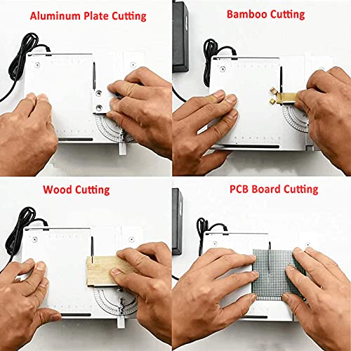 ZHJIUXING HO Tischkreissägen 96W, Mini Elektrische Tischkreissäge mit Anhebbarer Kreissägeblatt, Bohrmaschine, Polieren… – Bild 6