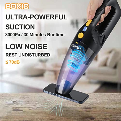 BOKIC Car Vacuum Cleaner Cordless, CordFree Handheld Vacuum