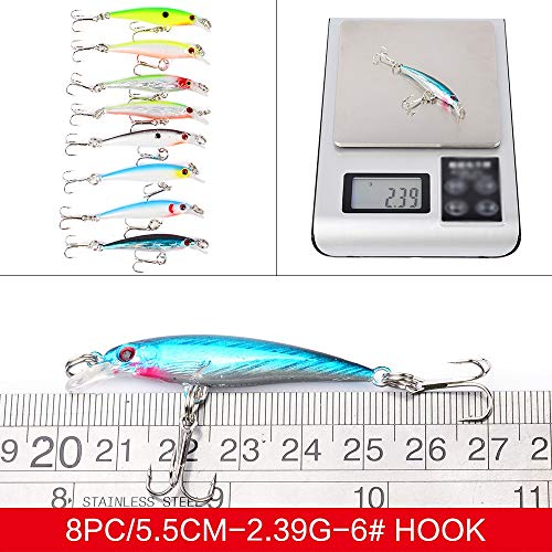 Cannibal Baits 40 PC Bass Angelköder Kits Köder Topwater Fischen-Köder-Paket Crankbaits Haken einschließlich Fischen… – Bild 3