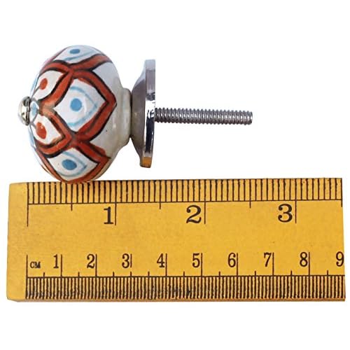 Low Cost Clearance Sale Ceramic Knobs Set Of 2 Flower Design