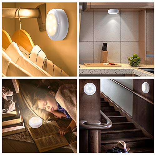 Eicaus Wireless Under Cabinet Lighting 8 Pack, Led Puck Lights with Remote Control for Counter Kitchen Closet, Battery Powered, Auto Off Timer, Tap On/Off, Stick on Anywhere - Thumbnail 6