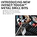 BOSCH BL2179 1-Piece 13/16 In. x 6 In. Fractional Reduced Shank Black Oxide Drill Bit for Applications in Light-Gauge Metal, Wood, Plastic
