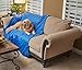 Lightspeed Outdoors XL Soft Plush Fleece Outdoor Stadium Rainproof and Windproof Picnic Blanket | 72” x 58” 2 Person Camp Blanket (Blue)