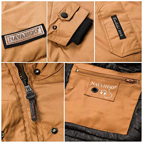 Navahoo-warme-Damen-Winter-Jacke-Winterjacke-Parka-Mantel-Kunstfell-B392