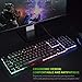 RGB Gaming Keyboard USB Wired Gaming Keyboard with Dedicated Media Controls, Multiple Color Rainbow LED Backlit, Spill-Resistant and Durable Design for Desktop, Laptopthumb 3