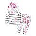 Baby Girls Floral Hoodie+ Floral Pant Set Leggings 2 Piece Outfits