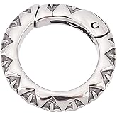 UNICRAFTALE 1pc Stainless Steel Spring Ring Clasps Antique Silver O Rings Round Ends Clasps for Jewelry Making Findings 18x3.5mm, Inner 12mm