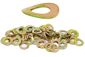 BEL-METRIC (100pcs) BelMetric M6 Metric Wave Spring Steel Washer - DIN 137B, 12mm Outer Diameter Shiny Yellow Zinc WW6BYLW