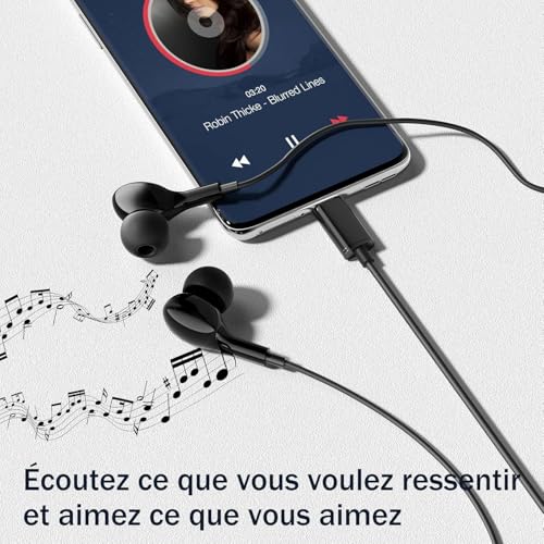 USB C Earphones for Samsung Galaxy S26 S25 S24 S23 S22 Ultra A56 A16 A55 5G A16 HiFi Stereo Magnetic Earbuds Wired USB C Earbuds with MICR for iPhone 15 16 17 Pro Max Huawei P60 Pixel 8 7 Pro iPad 10