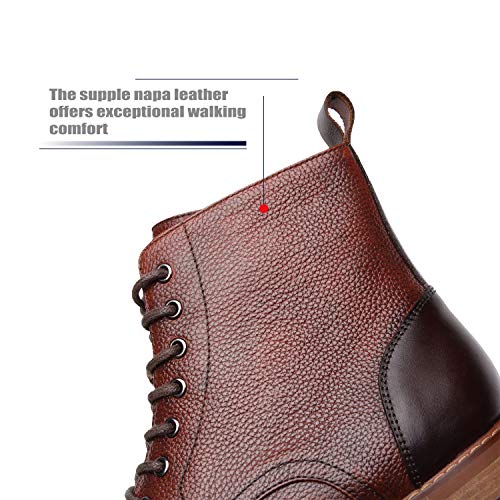 La Milano Mens Dress Boots Cap Toe Lace up Leather Winter Oxford Casual ...