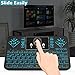 Mini Wireless Keyboard and Touchpad Mouse Combo with Colorful Backlit, Tripsky Q9 Colorful Backlit, 2.4Ghz Handle Remote for Android TV Box, PC, HTPC, IPTV, Raspberry Pi, Xbox 360, PS3, PS4 …