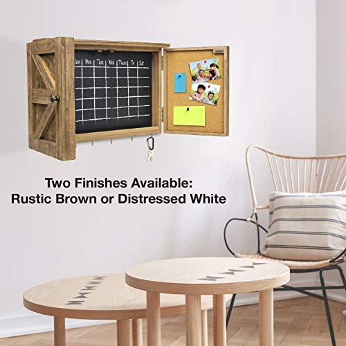 Wooden Rustic Chalkboard Wall Mounted Entryway