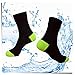 HIGHCAMP Waterproof Socks for Men & Women- Coolmax/Copper Cushion Crew Cycling, Running, Hiking Boots Socks- Warm Dry Breathable