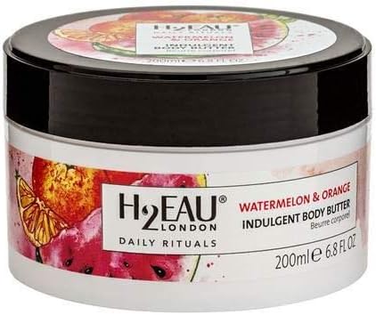 H2EAU LONDON Watermelon & Orange Body Butter With Real Fruit Extracts 200ml
