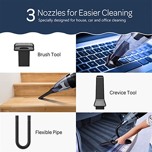 Holife Handheld Vacuum Cordless, 7kpa Hand Vacuum Cleaner with