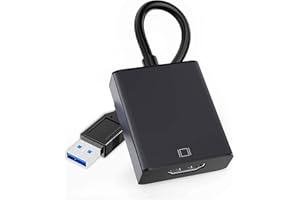 S·WONIU USB to HDMI, USB to HDMI Adapter for Monitor Multiple,HDMI to USB Adapter,1920 * 1080 with Windows XP/7/8/9/10/11 -(Black)