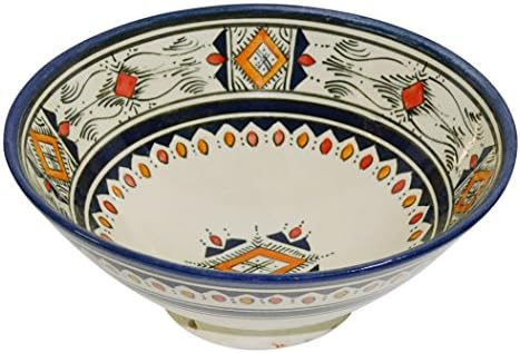 Ceramic Bowls Moroccan Handmade Serving Exquisite Piece With Vivid Colors