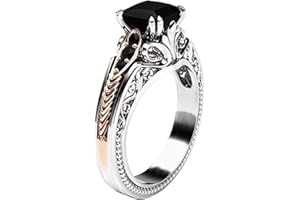 SXFSE Luxury and Shining Fashion Women Color Separation Rose Gold Wedding Engagement Floral Ring