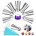 Russian Piping Tips -Cake Decorating Tips -Cake Decorating Supplies - 20 Baking Supplies Set - 7 Russian Ball Tips Sphere Ball Tips + 10 Disposable Bags + 1 Coupler + 2 Reusable Silicone Pastry Bag