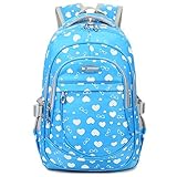 Heart Shaped Waterproof Backpack Laptop Bag for Junior Grade School Kids Girls