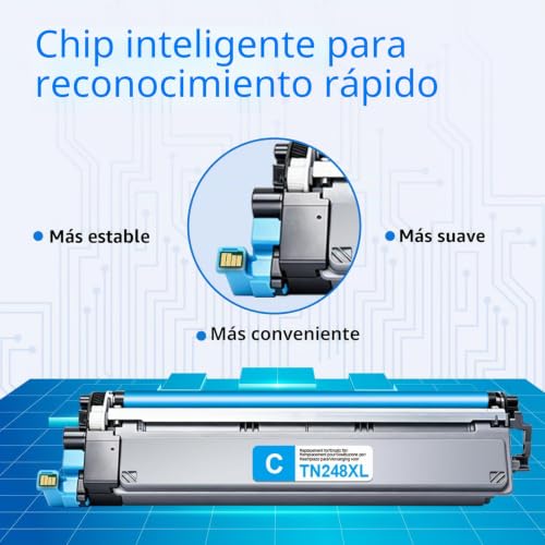 MYCARTRIDGE TN248XL Compatible for Brother TN-248XL TN248 for Brother DCP-L3560CDW HL-L3240CDW MFC-L3760CDW MFC-L3740CDWE for TN-248CMYK TN-248VAL 5 Pack