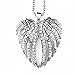 Finov Antique Silver Tone Angel Wing Necklace