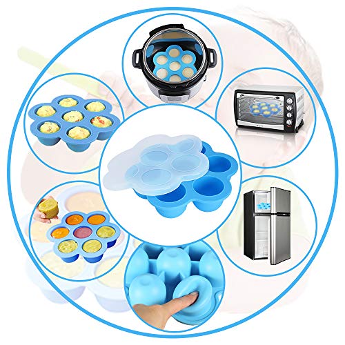 Accessories for Instant Pot,Accessories Compatible with 5/6/8Qt Instant Pot - 60 Pcs Cake Baking Papers,2 Steamer Baskets,Non-stick Springform Pan,Egg Rack,Egg Bites Mold,Kitchen Tong,Dish Plate Clip